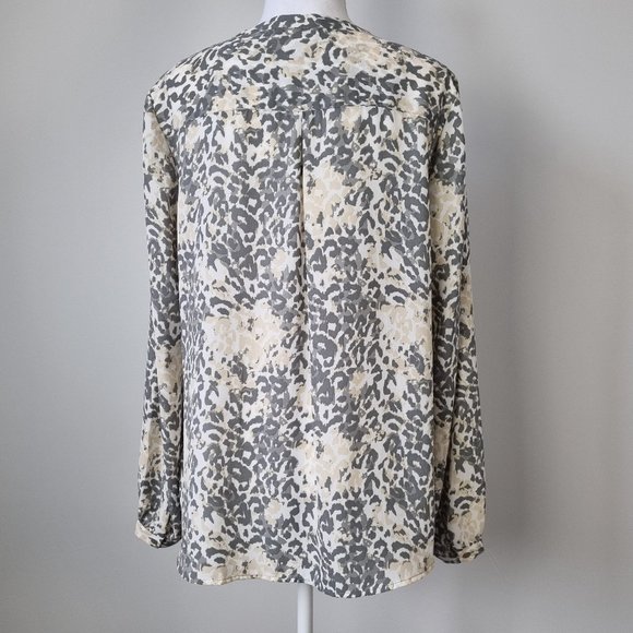 Dalia Collection Long Sleeve Animal Print Blouse Size L - Picture 3 of 9